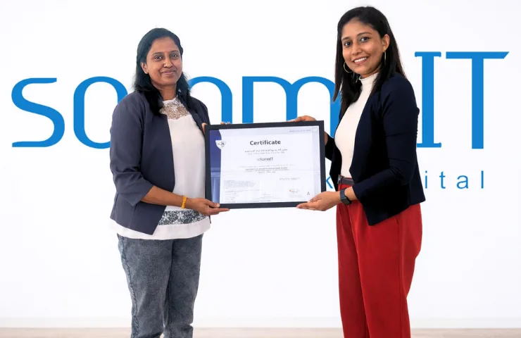 Quality Austria Central Asia Presented ISO/IEC 27001:2022 Certification to solomoIT